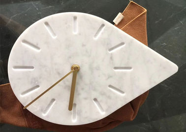 China Customized Shape Natural Stone Crafts For Decorative Marble Stone Clock supplier
