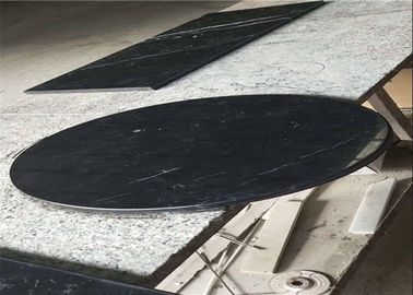 China Premade Nero Marquina Marble Coffee Table Top Round Shape Outstanding Workmanship supplier