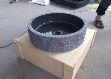 China Bespoke Round Natural Stone Sink Bathroom G654 Padong Dark Grey Granite Basin supplier