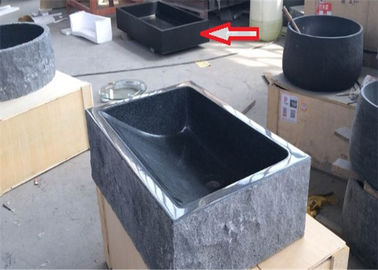 China G654 Natural Stone Sink Sesame Dark Grey Granite Slope Rectangle Shape supplier
