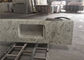 White Granite Prefab Kitchen Countertops With Polished Eased Edge Customized Size supplier
