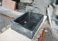Dark Grey Granite Bathroom Basin , High End Rectangular Stone Sink supplier