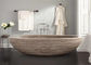Oval Shaped Durable Natural Stone Bathtub Sandstone Travertine Material supplier