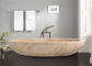 Oval Shaped Durable Natural Stone Bathtub Sandstone Travertine Material supplier