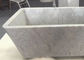 Customized Natural Stone Tub , White Marble Bath With Grey Veins supplier