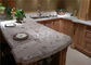 Customized Fancy White Quartz Prefab Stone Countertops For Kitchen Cabinet supplier