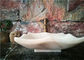 Polygonal Marble Bathroom Sink , Natural Stone Vessel Sinks For Bathroom supplier