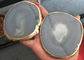 Modern Natural Stone Crafts Colorful Agate Stone Slice Coasters For Decoration supplier