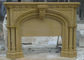 Natural White Marble Fire Surround , Marble Around Fireplace Classic Column Shape supplier