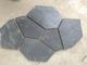 Black Slate Natural Stone Tiles Back Mesh Machine Cut Slate Floor Paving Tiles supplier