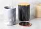 Top Polished Surface Natural Marble Stone Jar Black And White Color With veins supplier