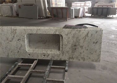 China White Granite Prefab Kitchen Countertops With Polished Eased Edge Customized Size supplier