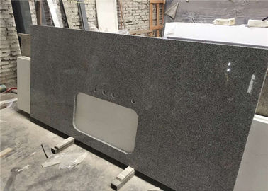 China Silver Grey Granite Prefab Stone Countertops Bar Top Easy Cleaning supplier