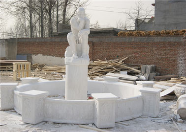 China Luxury Decorative Landscaping Stone For Villa Garden Hand Carved White Marble Fountain supplier