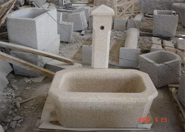 China Pedestal Granite Water Fountain , Decorative Garden Stones Customized Dimension supplier