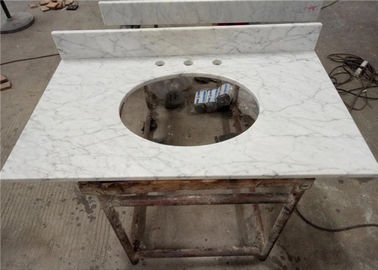 China Customized Prefab Bathroom Vanity Tops Italian Carrara White Marble supplier