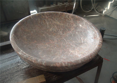 China Red Agate Marble Bathroom Sink , Stone Bowl Basin Beautiful Appearance supplier