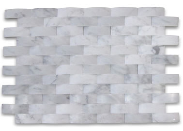 China 3D Cambered Stone Mosaic Tile Customized Size For Kitchen Wall Decoration supplier