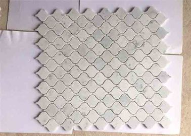 China 12&quot;X24&quot; Marble Stone Mosaic Tile Lantern Carrara White Polished Surface supplier