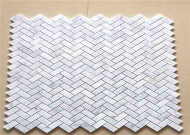 China Durable Mosaic Kitchen Wall Tiles , 30x30 Marble Herringbone Tile supplier