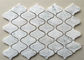 12&quot;X24&quot; Marble Stone Mosaic Tile Lantern Carrara White Polished Surface supplier