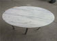 Prefab Carrara White Marble Table Tops Smooth Surface Customized Thickness supplier