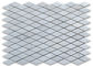 Rhomboid Shape White Marble Stone Mosaic Tile Diamond Polished Surface supplier