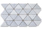 Triangle Dots Carrara Marble Mosaic Tile , Decorative Mosaic Tiles Honed Finish supplier